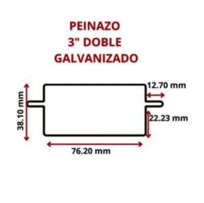 PEINAZO 3 DOBLE ZP030 76.2 MM GALV